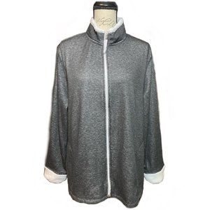 Cuddl Duds Women's Medium Fleece Lined Full Zip Jacket Sweater Size XL